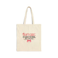 Soft Girl Canvas Tote Bag – “Soft Girl, Hard Work, Big Dreams” Cotton Shopper